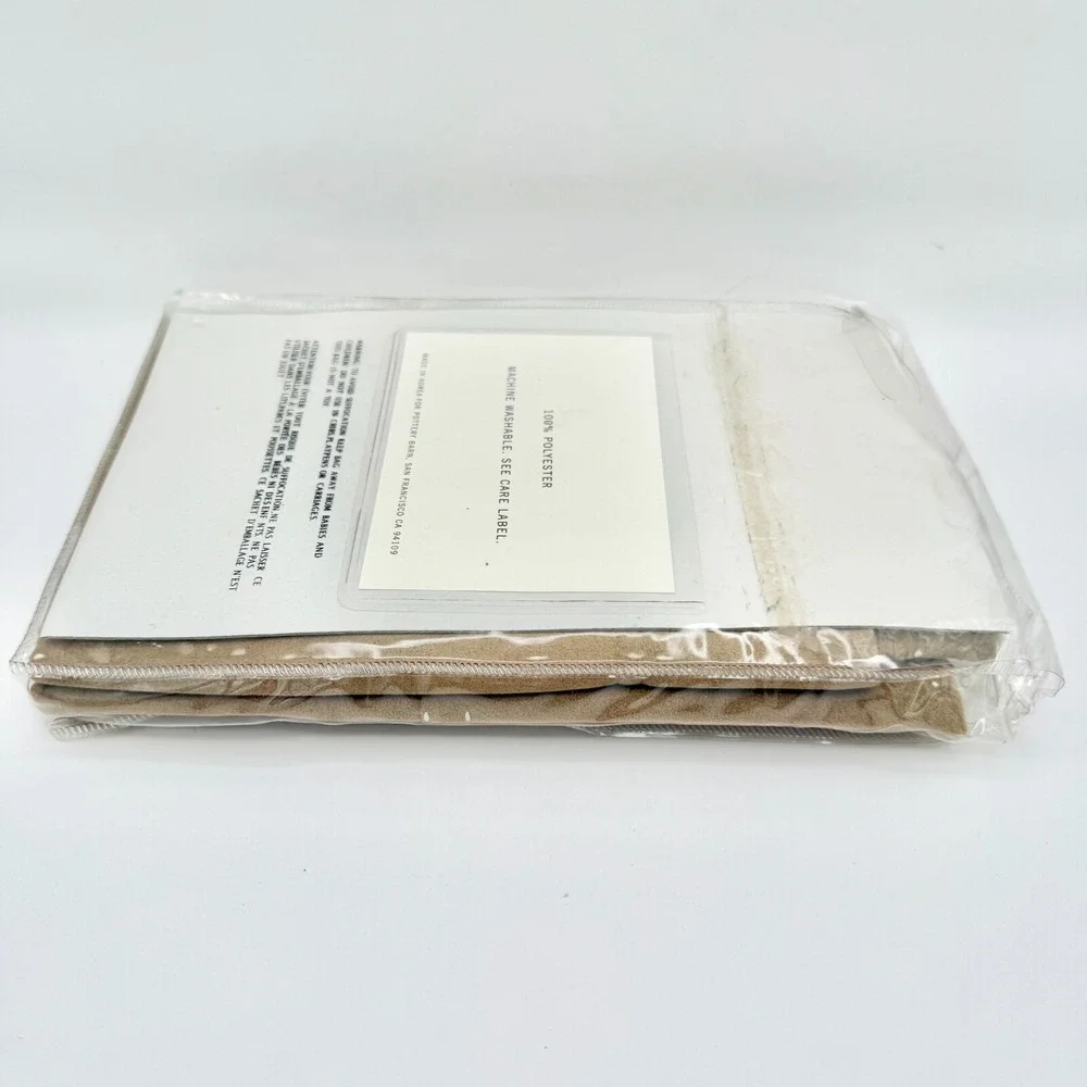 NWT Pottery Barn Mesa Everyday Suede Standard Sham – Tan Microfiber Pillow Cover